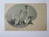 Carte postala Indochina Franceza-Barbier chinez,necirculata cca 1905,atentie are coltul de jos din partea stanga lipsa,in zona care este indoita