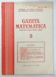 GAZETA MATEMATICA , PUBLICATIE LUNARA PENTRU TINERET , NR.5, 1980