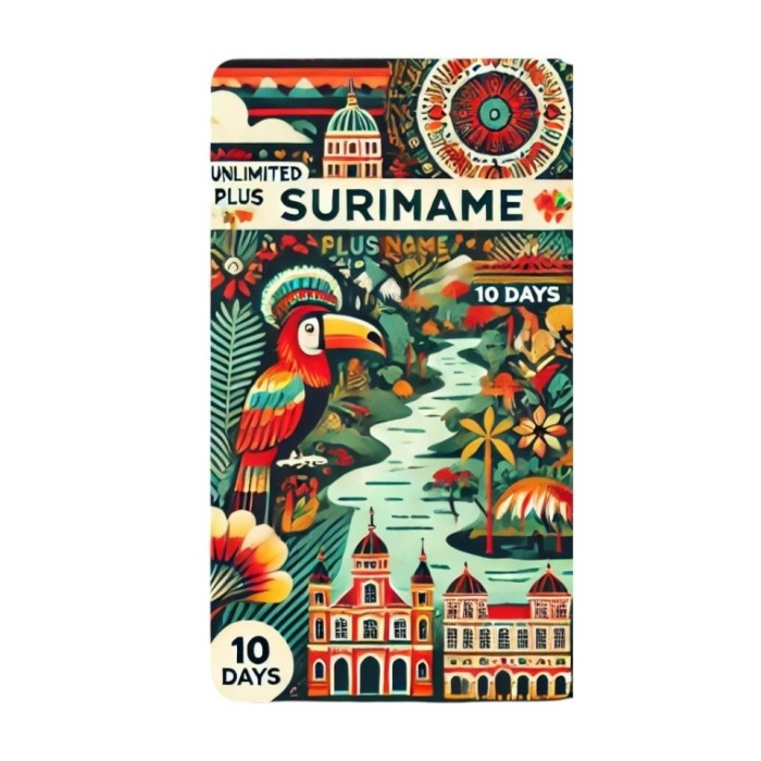 eSIM Suriname, Unlimited Plus, 10 Days