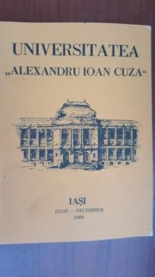 Universitatea Alexandru Ioan Cuza iulie-Decembrie 1988 foto