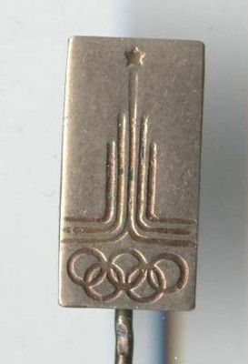 Insigna Olimpica a XXII Olimpiada Moscova Rusia 1980 Cercuri Olimpice foto