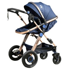 Carucior 2 in 1 reversibil S-18 Crocodile Blue 0 36 luni foto