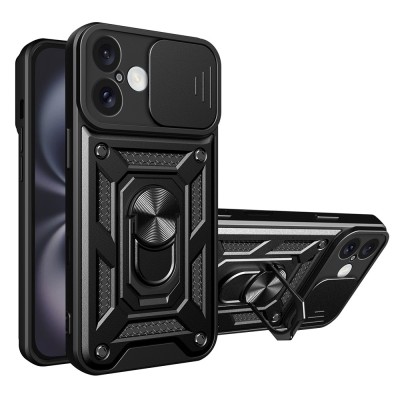 Husa iPhone 16 Plus protectie camera Techsuit CamShield Series, negru foto