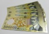 500.000 Lei 2000 - Lot 5 bucăți - Aurel Vlaicu - Semnătura Ghizari-Silver Edition -bancnote ornamentale / suveniruri / educaționale argint 999&permil;