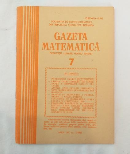 Gazeta Matematica 1985 nr 7