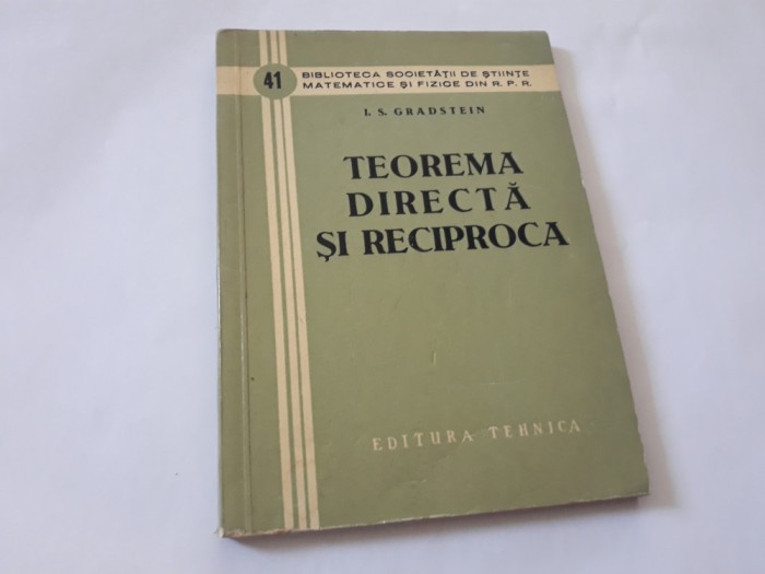 Teorema directa si reciproca- I. S. Gradstein--RF19/2