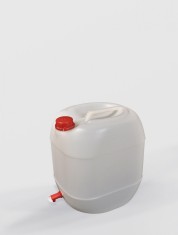 Canistra cu Capac Etans si Robinet, 20 Litri, STERK, Plastic, Albastru sau Alb
