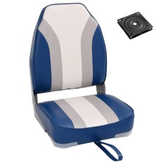 vidaXL Set cu scaun pentru barcă, pliabil, 2 piese, spătar &icirc;nalt