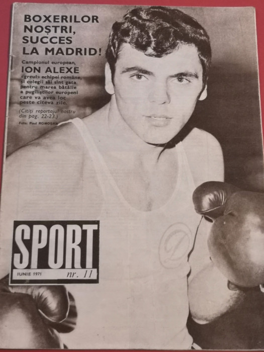 Revista SPORT nr. 11/iunie 1971 (box,fotbal...)