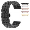 Curea metalica, compatibila Apple Watch 9|8|7|6|5|4|3|2|1 Series, 49mm|45mm|44mm|42mm, Black