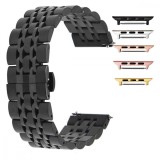 Curea metalica, compatibila Apple Watch 9|8|7|6|5|4|3|2|1 Series, 49mm|45mm|44mm|42mm, Black