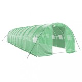 Cumpara ieftin Sera cu cadru din otel, verde, 30 m&sup2;, 10x3x2 m