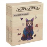Puzzle din lemn Pisica, 130 piese