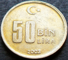 Moneda 50 BIN LIRA - TURCIA, anul 2003 * cod 2733 foto