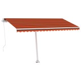 Cumpara ieftin Copertina retractabila manual, portocaliu si maro, 400x300 cm