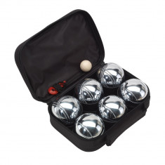 Set Boule, 6 bile metalice, negru, Everestus, JD02GH, metal, nailon, saculet de calatorie inclus foto