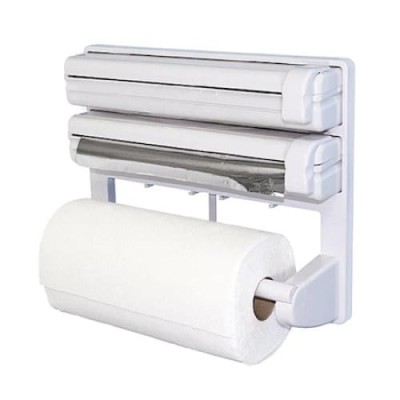 Dispenser triplu bucatarie FOXMAG24, pentru hartie, folie aluminiu, stretch foto