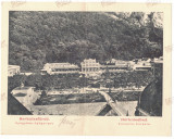910 - Baile HERCULANE, Panorama, Litho - double old postcard - used - 1901, Circulata, Printata
