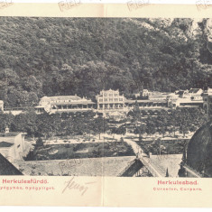 910 - Baile HERCULANE, Panorama, Litho - double old postcard - used - 1901