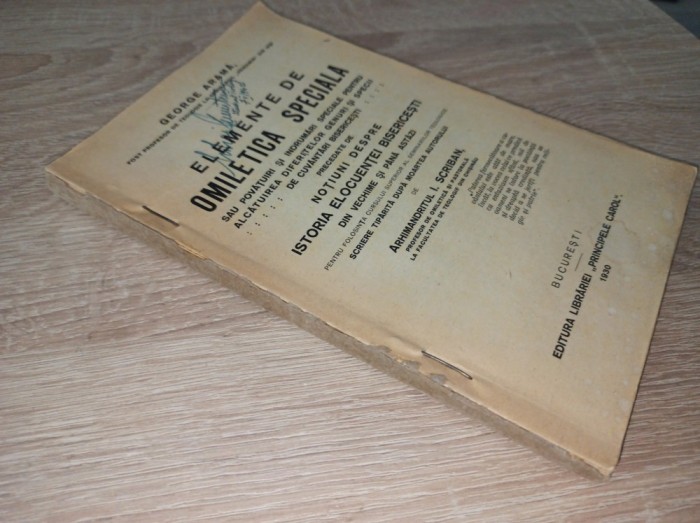 ELEMENTE DE OMILETICA SPECIALA...CUVANTRI BISERICESTI, 1930 = I.SCRIBAN