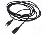 Cablu IEC C13 mamă NEMA 5-15 (B) 5m negru LIAN DUNG
