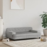 Gossi pat de caini, gri deschis, 90x53x30 cm, catifea