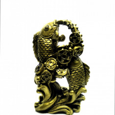 Pereche de crapi aurii - Feng Shui din Rasina, 10 cm lungime