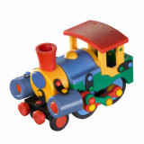 Jucarie de construit mic-o-mic 3D Locomotiva 089.070, 15 cm, Mic o Mic