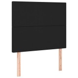 Cumpara ieftin Tablie de pat neagra 100x5x118/128 cm piele ecologica