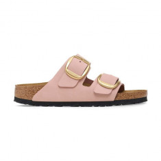 Birkenstock papuci din nubuc Arizona Big Buckle culoarea roz, 1026583