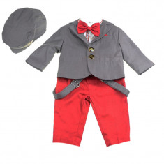 Costum de botez 6 piese pentru baieti Mini Junior CEB-29, Multicolor foto