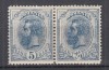 ROMANIA 1893 LP 51h REGELE CAROL I SPIC DE GRAU FILIGRAN PR EROARE 25 BANI+5 BANI TIMBRE GUMA ORIGINALA SARNIERA, Nestampilat