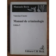 Valerian Cioclei - Manual de criminologie