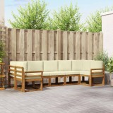 vidaXL Set de canapea cu pernă 7 pcs Natural și Crem 3366918