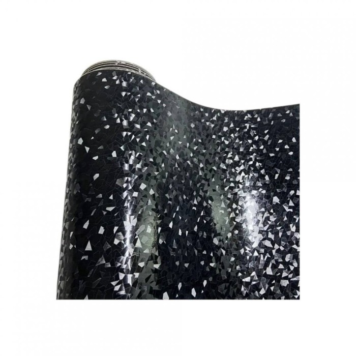 Colant folie PVC cu tehnologie eliminare bule aer negru cu model 3D 1,5 x 30 metru