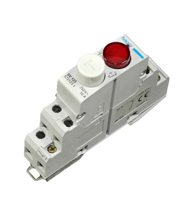 Hager Pulsant cu lampa SV 123, 230V, 0.8W, rosu ProAdvanced PowerfulTools