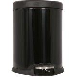 Cos menajer cu pedala, capacitate 5 L, Negru