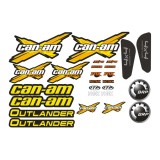Stickere Can-Am BRP Outlander galbene aftermarket