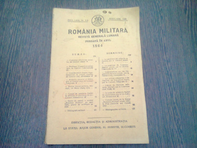 REVISTA REVISTA ROMANIA MILITARA NR.3-4/1934 foto