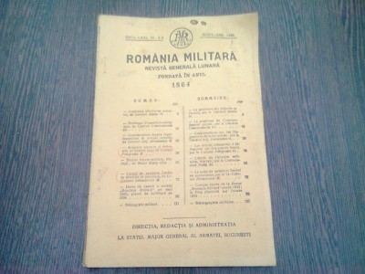 REVISTA REVISTA ROMANIA MILITARA NR.3-4/1934 foto