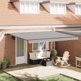 vidaXL Țesătură pentru copertină cu Gri deschis 450 &times; 350 cm Poliester 3331152