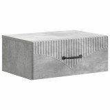 vidaXL Dulap de noapte suspendat cu sertar Gri Beton 49 x 34,5 x 20 cm 898961