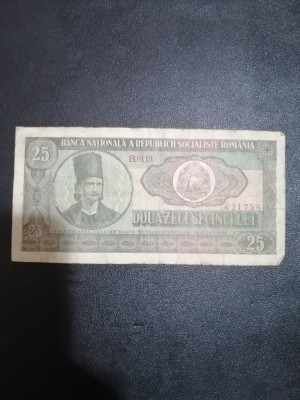 Bancnota 25 Lei - 1966 foto