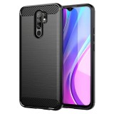 Husa TPU OEM Carbon pentru Xiaomi Redmi 9, Neagra