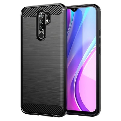 Husa TPU OEM Carbon pentru Xiaomi Redmi 9, Neagra foto