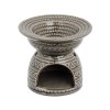 Suport ceramic pentru ulei parfumat, Gri, 11x9.5 cm, ATU-086220, Oem