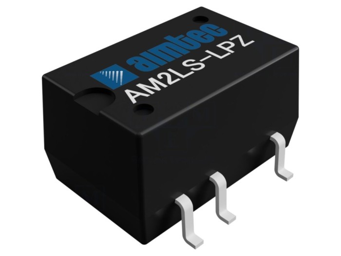 Convertor DC/DC 2W, 12V, AIMTEC AM2LS-1212SH30LPZ - Eficiență 84%
