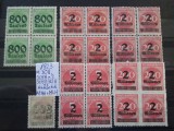 1923-Partial set-Bl.4+abklatch-MNH+MLH -Perfect, Nestampilat