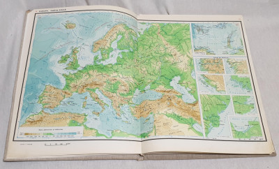 HARTI Atlas Geografic Editura Didactica si Pedagogica 1980 pt elevi uz scolar foto