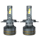 BZRSH Becuri LED H4 A8 Turbo, Putere 100W, 15000 Lumeni, Alb Rece 6000K pentru Siguranta Maxima